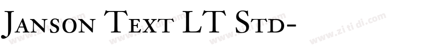 Janson Text LT Std字体转换